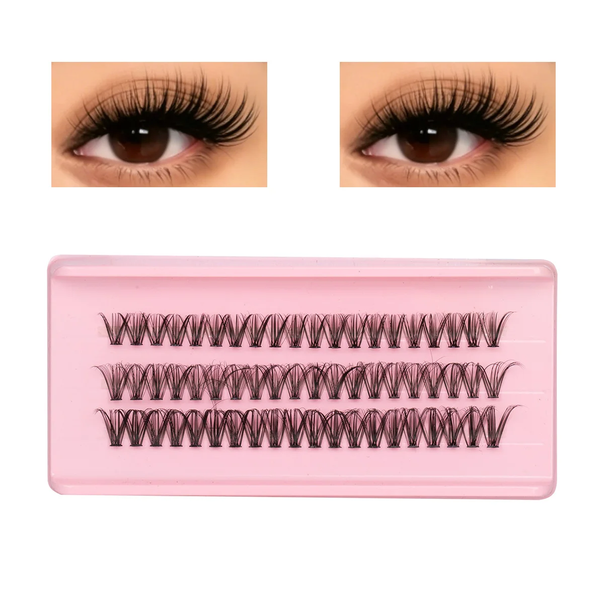 DIY Cluster Lash Large Capacity Mixed Lengths Curl Dense Eyelash Extension 3D Wispy Lash Suitable for Party and Stage Makeup - Image 10