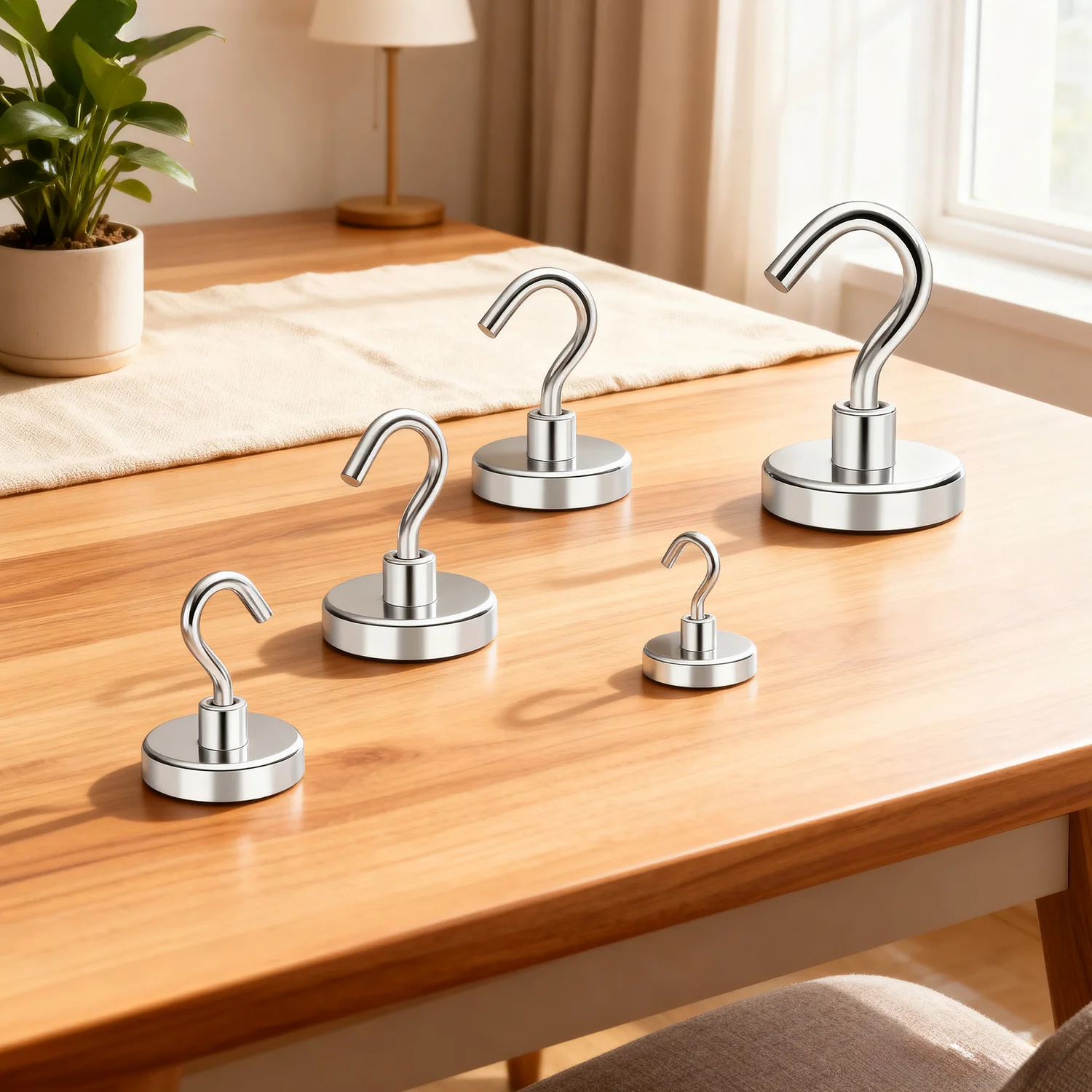 Magnetic Hooks Super Strong Magnets Neodymium Magnet Powerful Magnets Hanging Hooks for Bathroom Kitchen Organizers - Image 3