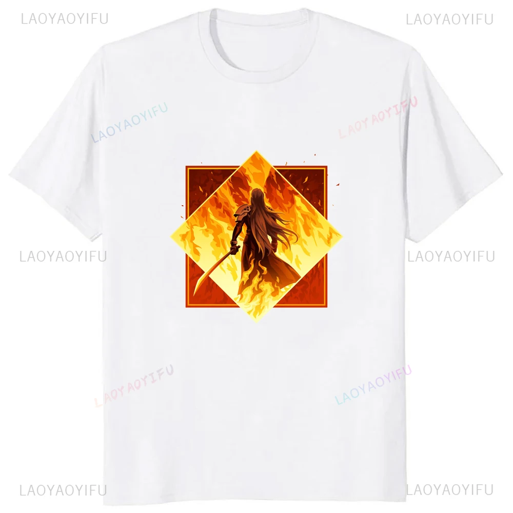 Japan Game Final Fantasy Creative Printed Cloud Strife Tshirt VII Remake Harajuku Anime Man T-shirt Causal Hipster Comfort Tees - Image 6