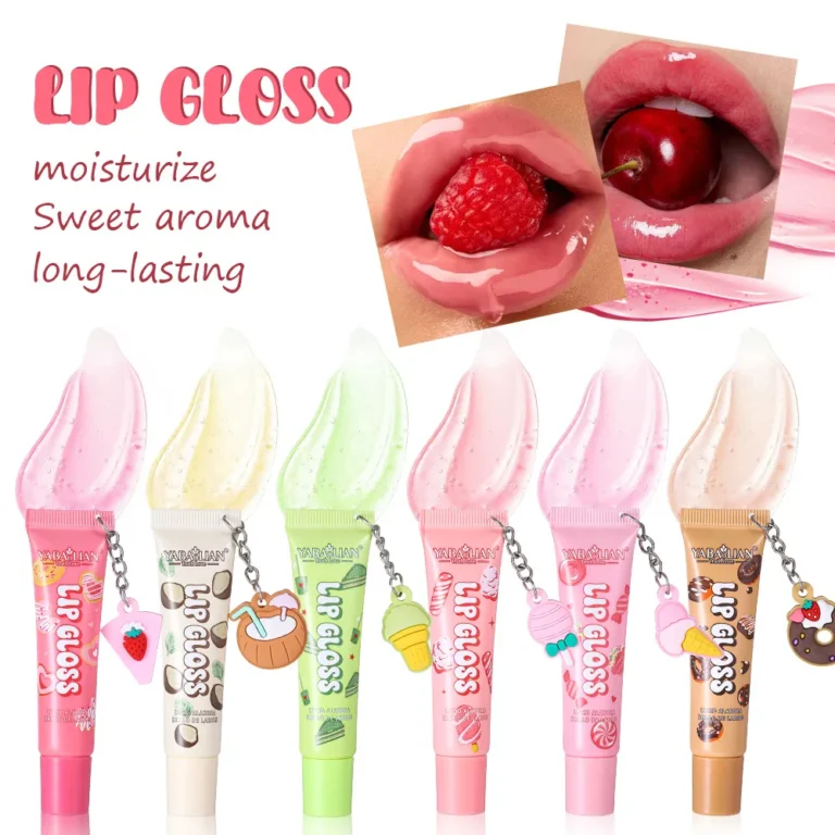 S2eaa155e817c4fc08eb3034803c33f40b.webp 6 Colors Random Hair Moisturizing Fruit Scent Lip Gloss Long-Lasting Waterproof Liquid Lipstick Makeup Valentine's Day gift