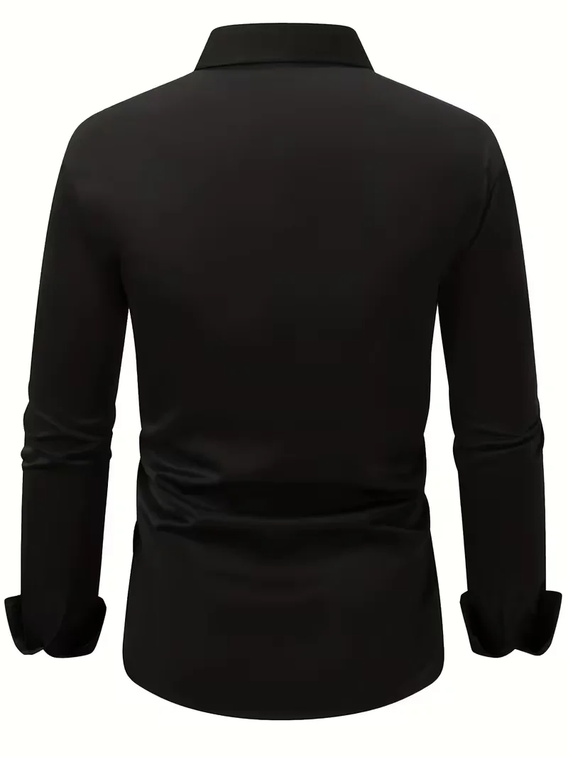 Summer New Men's Long-Sleeve Shirt Business Formal Wear Breathable Lightweight Long-Sleeved Top for Daily Work - Image 2