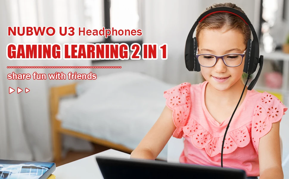 NUBWO U3 Xbox One PS4 Gaming Headset PC Mic Laptop Computer Stereo Headphones with Microphone for Playstation 4Xbox 1 Controller - Image 9
