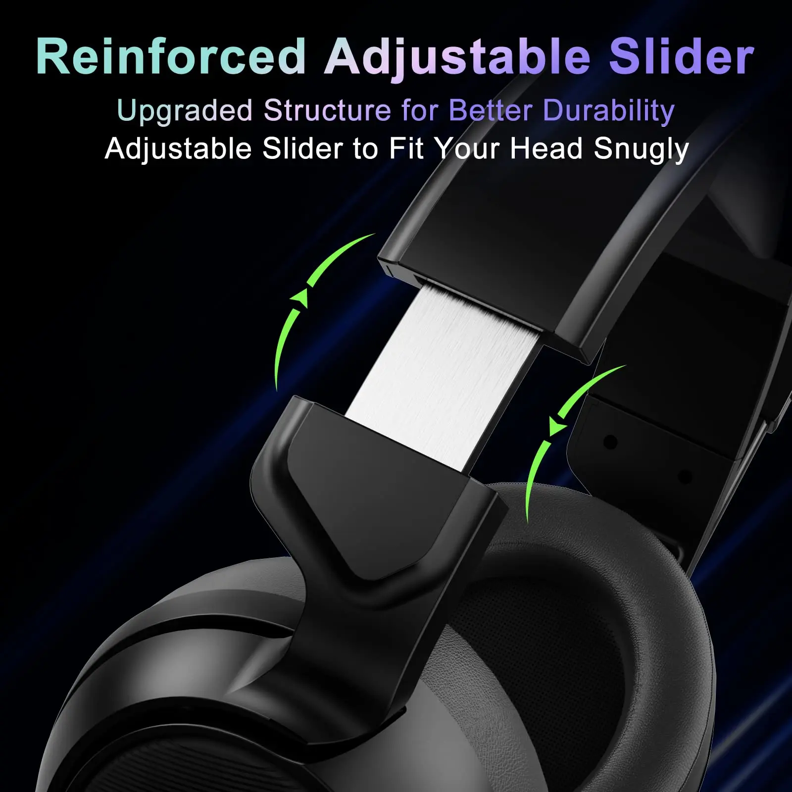 Jeecoo V20U USB Gaming Headset for Surround Sound Headphones with Noise Cancelling Mic Memory Foam Ear Pads for Laptop Computer - Image 5