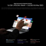 CHUWI MiniBook X 2-in-1 Touch Screen Laptop Intel N150 16GB LPDDR5 512G SSD 10.51"1920x1200 FHD Resolution Ultra-thin Notebook