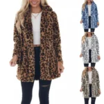 S35ecd4010bc8417583fbfeaaa3e16d69N.webp Women Winter Warm Faux Fur Coat Fashion Casual Turn-down Collar Leopard Jackets Ladies Streetwear Long Sleeve Pockets Overcoats