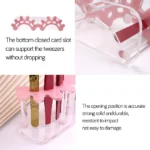 S3766f957bfaa4d638c5749181952e9fbb.webp Acrylic Eyelash Tweezers Storage Rack Tweezer Organizer Holder Stand Eyelash Extension Tools Makeup Beauty Shelf 8 Holes