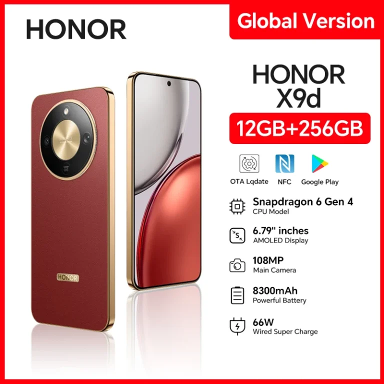 New HONOR X9d Global Version 12GB+256 Smartphone 6.79'' 120Hz Screen 108MP AI Camera 8300 mAh 66W Super Charging NFC