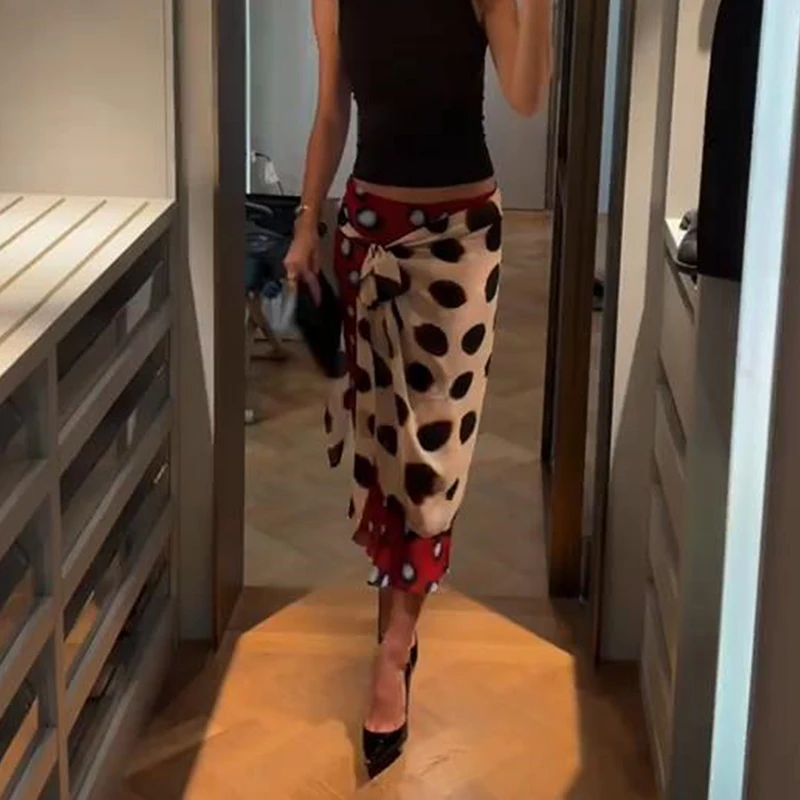 Fashion Leopard Fringed Patchwork Women's Skirts Irregular Double-Sided Lady Mini Skirts 2026 Summer Chic New Female Streetwear - Image 11
