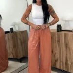 S39370c51558243438b932b7c3bf739dca.webp Chic Sequined Women's Trouser Mid-Waist Lace Up Lady Straight Mop Pants 2026 Summer Autumn Fashion Female Bottoms Vacation