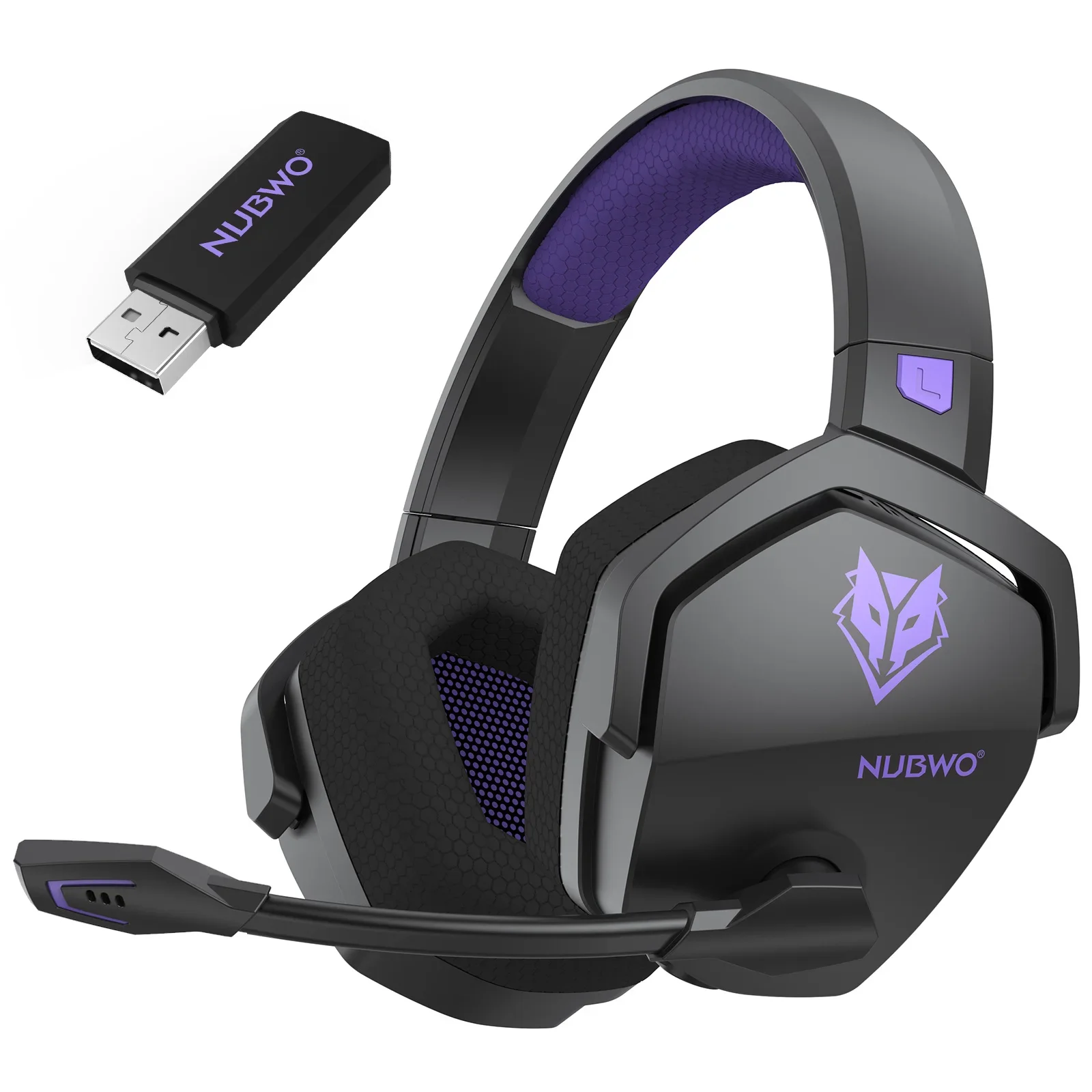 NUBWO G06 Wireless Headsets Gamer with Charging Station for Headset and PS5 Controller Gaming Headphones Long Battery Life - Image 12