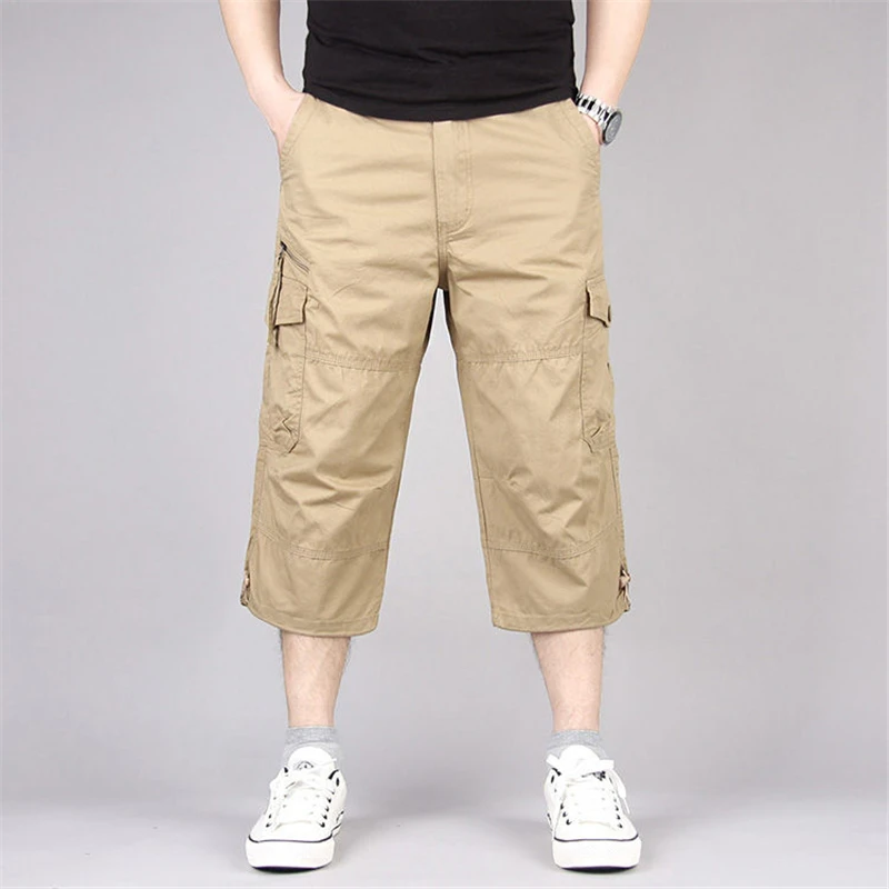 Long Length Cargo Shorts Men Summer Multi-Pocket Casual Cotton Elastic Capri Pants Men Military Tactical Short Hot Breeches 5XL - Image 5