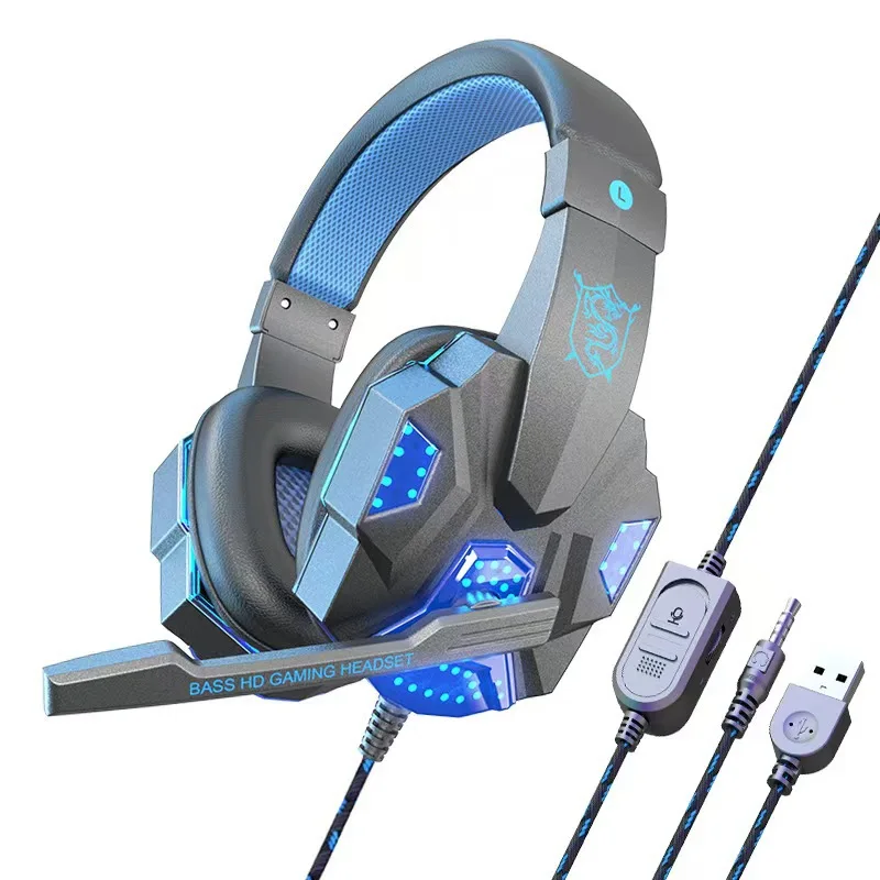 HOMEFISH SY830MV RGB Gaming Headset with Microphone Over-Ear Wired Headphones Drivers Lightweight for PC PS5 Xbox Switch - Image 8