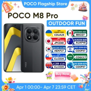 Newest POCO M8 Pro Global Version 5G Smartphone Snapdragon 7s Gen 4 6.83" 120Hz Display 50MP Camera 6500mAh 100W HyperCharge NFC