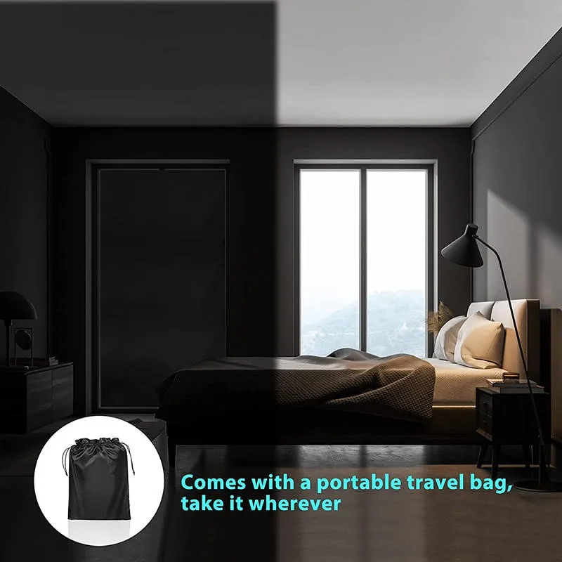Universal Blackout Curtain Removable Portable Travel Blocking Darkest Window Film Cloth Temporary DIY No Drill Curtains - Image 5