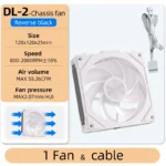 S402976add0be4a309994d4a9330537cbM.webp Coolcirc DL-2 120mm ARGB Cooling Fan Modular Wireless Stackable Splicing 800-2000RPM PWM Silent for Gaming PC Case Water Cooler
