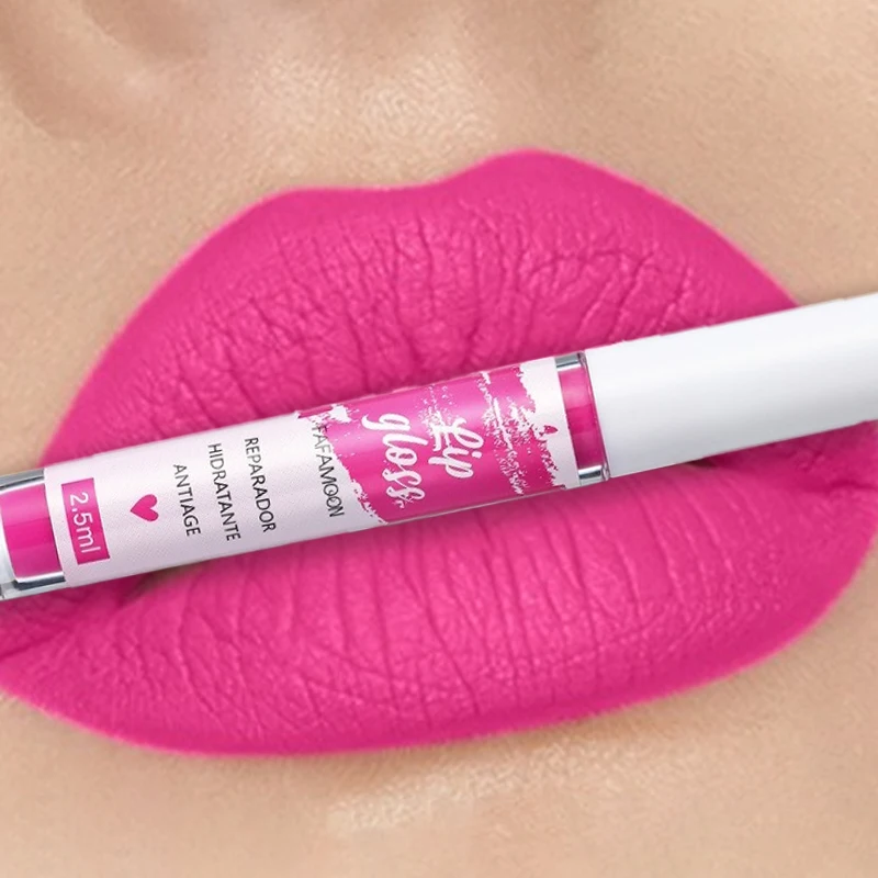 Matte Liquid Lipstick Rose Red Lip Glaze Makeup Moisturizing Waterproof Durable Lip Mud Non-stick Cup Lip Gloss Korean Makeup - Image 14