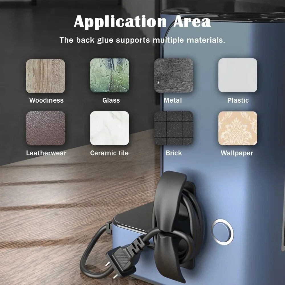 MAOYYE 6pcs/4pcs Cable Winder Cable Clip Holder Cable Organizer Easy To Install Multi-function Suitable For Kitchen Appliances - Image 6