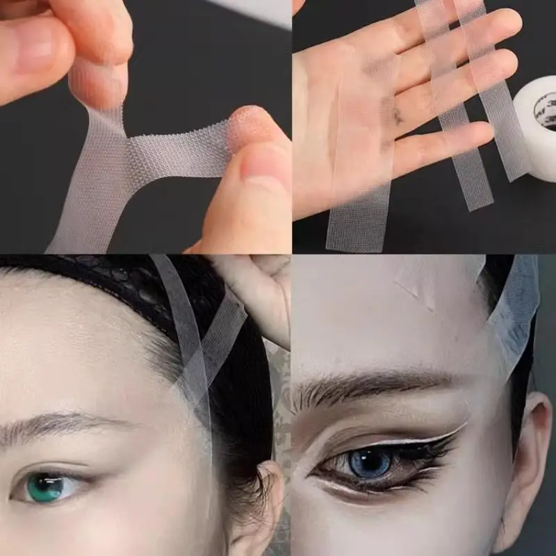 New PE/Non-woven Fabric Facial Tape Breathable Professional Cosplay Makeup Tape Transparent Lift Double Eyelid Tape Makeup - Image 3