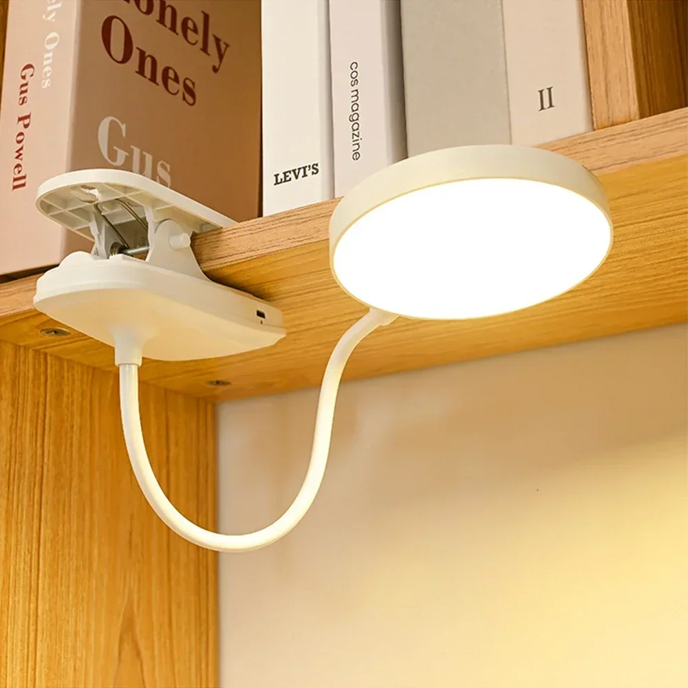 Led Table Lamp USB Rechargeable Night Light with Folding Clamp Study Stand Read Lamp Touch 3 Modes Dimming Eye Protection Light - Image 3