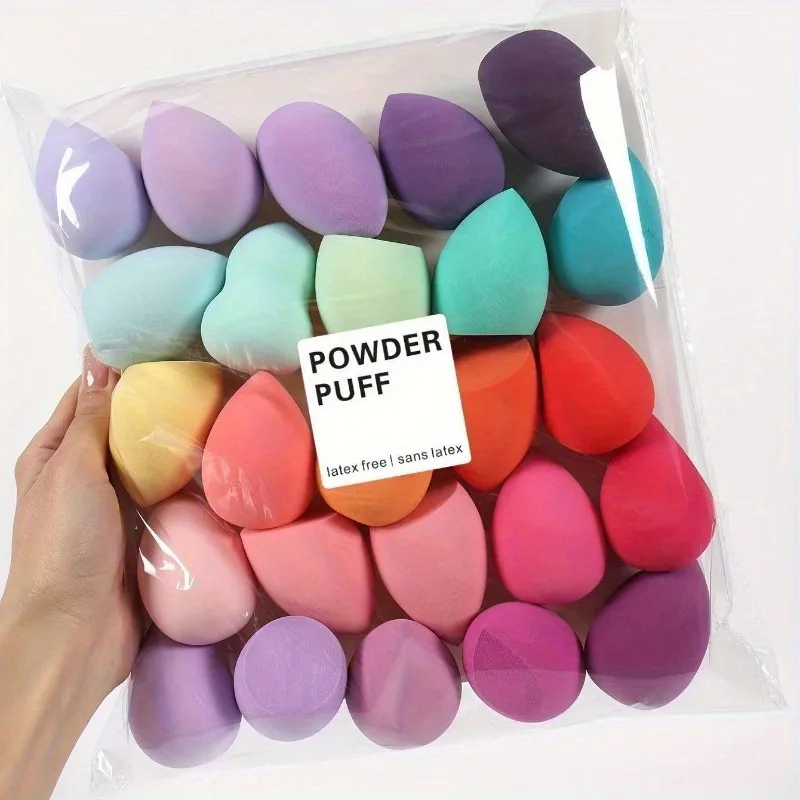 S4f4b97b319ab4ee7ad9b00ad639ab19eB.webp 1/7/18PCS Makeup sponge latex free fragrance free makeup sponge wet and dry powderpuff suitable for all skin types random colors