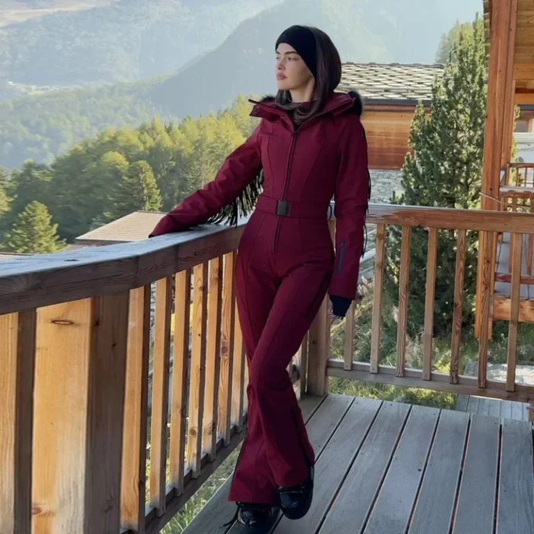S524a2ab37af642f7968542ca9f0c26a7q.webp Women Fur Collar Hooded Skiwear Fashion Solid Thicken Zipper High Waist Slim Outdoor Overalls Jumpsuit Lady Winter Outwear