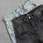 S58c2fe3cd9a042e4b295d8a1219c95ech.webp Y2k Black Punk Wash Baggy Work Shorts Men Women Summer Hip Hop Ripped Hole Denim Shorts Raw Edge Casual Jorts Streetwear