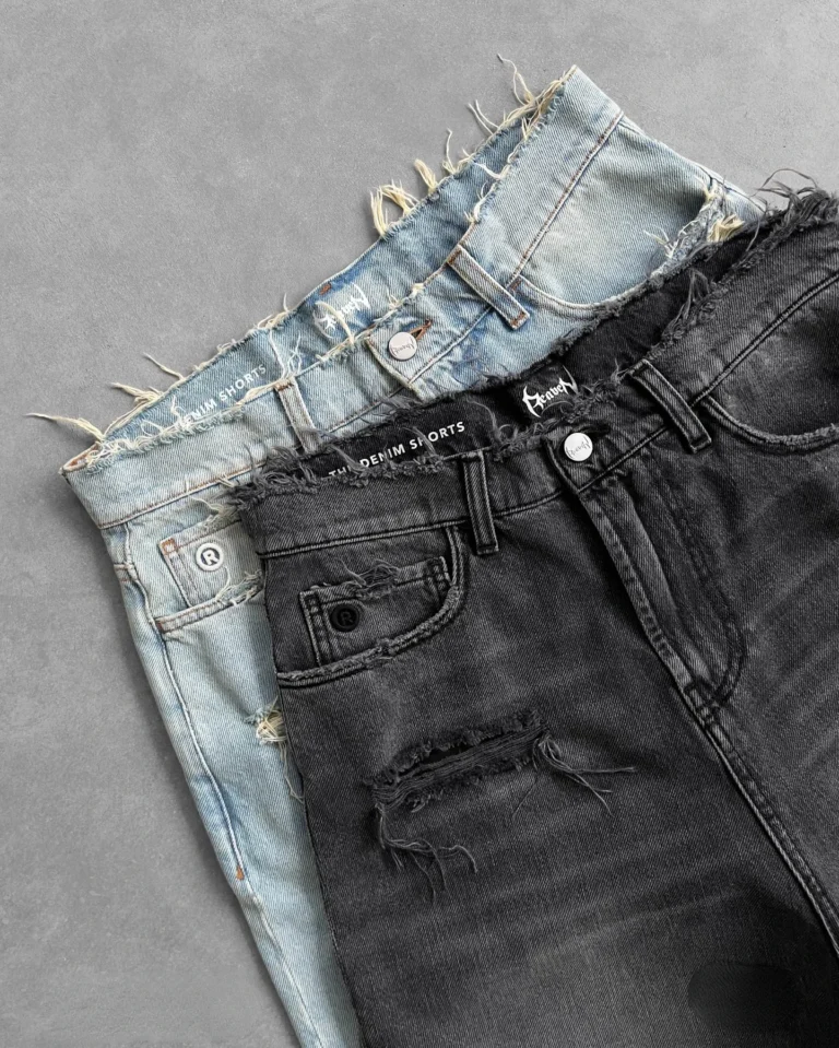 S58c2fe3cd9a042e4b295d8a1219c95ech.webp Y2k Black Punk Wash Baggy Work Shorts Men Women Summer Hip Hop Ripped Hole Denim Shorts Raw Edge Casual Jorts Streetwear
