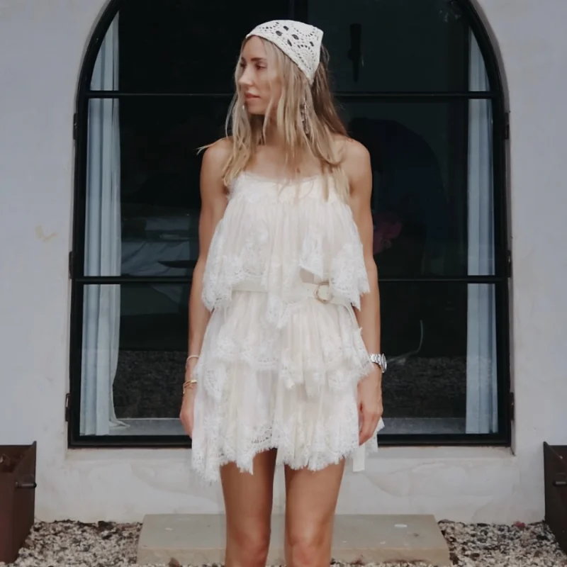 Trendy Cottagecore Strapless Dress A-line Retro Romantic Women Festival Casual-chic Summer Party Female Streetwear - Image 4