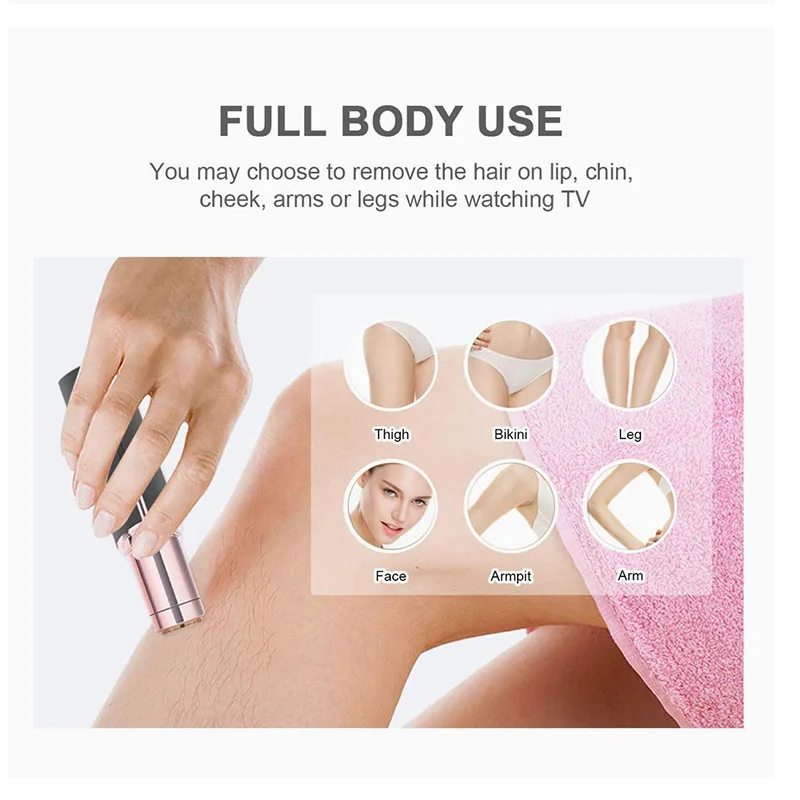 Nouvel épilateur électrique pour le visage, les sourcils et les lèvres. Épilation indolore pour le visage, les zones sensibles et le maillot. Rasoir et tondeuse. - Image 5