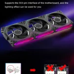 S5f392935408a4c9bad6c1719dc32ee80C.webp Coolcirc DL-2 120mm ARGB Cooling Fan Modular Wireless Stackable Splicing 800-2000RPM PWM Silent for Gaming PC Case Water Cooler