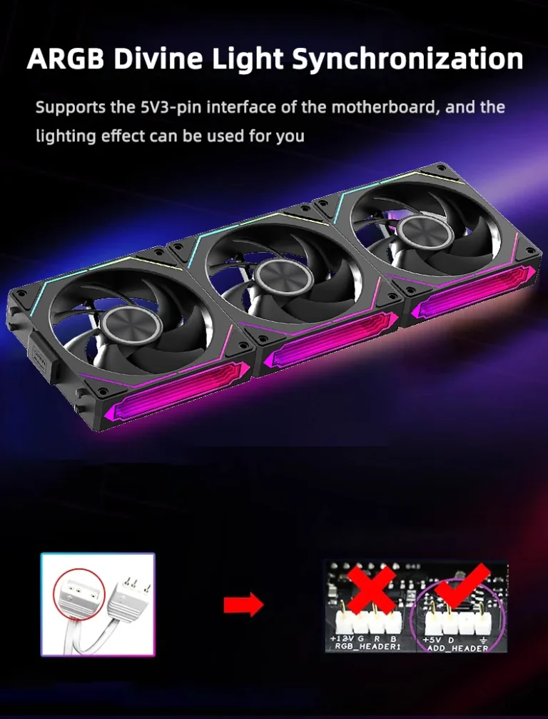 S5f392935408a4c9bad6c1719dc32ee80C.webp Coolcirc DL-2 120mm ARGB Cooling Fan Modular Wireless Stackable Splicing 800-2000RPM PWM Silent for Gaming PC Case Water Cooler