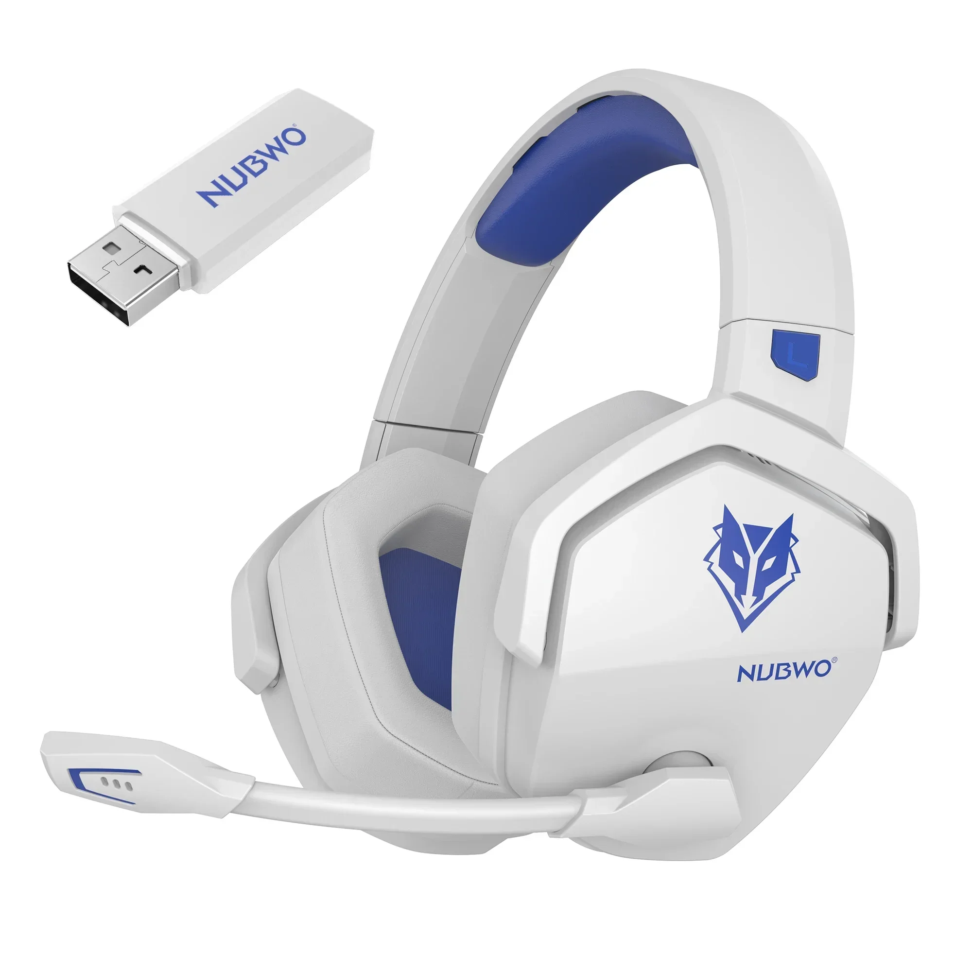 NUBWO G06 Wireless Headsets Gamer with Charging Station for Headset and PS5 Controller Gaming Headphones Long Battery Life - Image 14