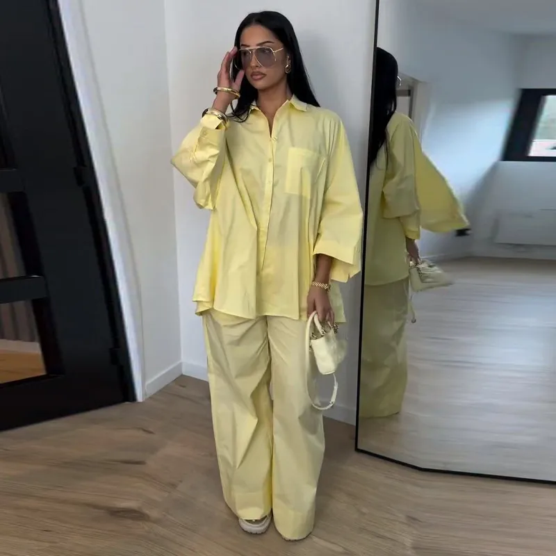 Sheer Striped V-Neck Wrap Loungewear Set with Belt Kimono Sleeve Wrap Wide-Leg Pants 2026 Summer Casual Women Loungewear Outfits - Image 9