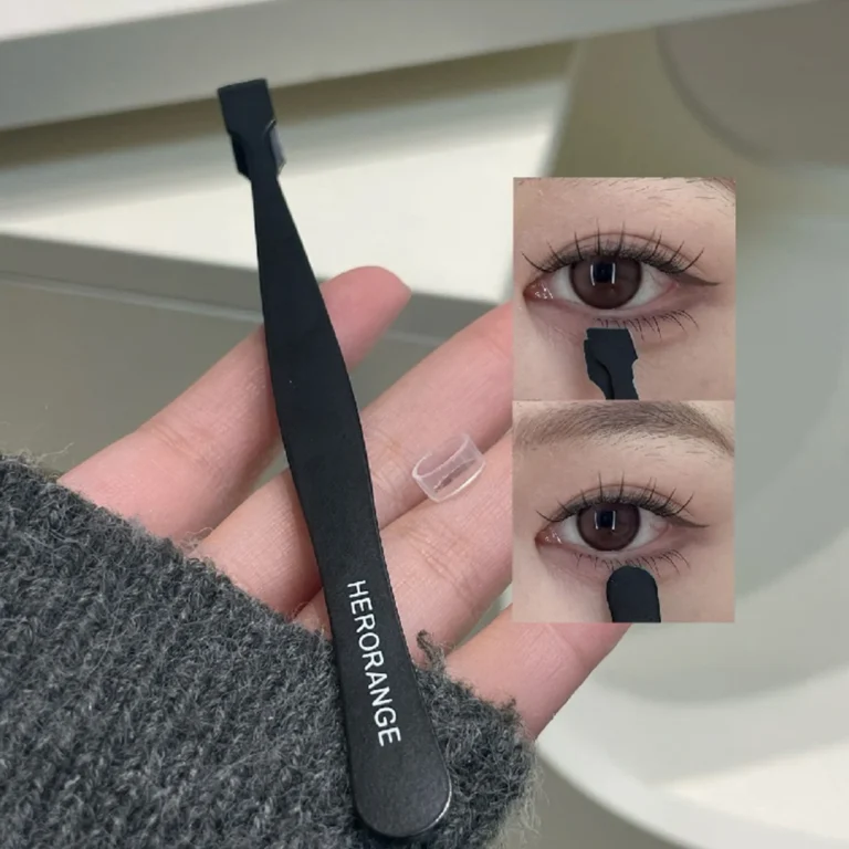 Stainless Steel Lower False Eyelashes Tweezer Lashes Extension Hair Removal Tweezers DIY Eyelashes Applicator Makeup Tools