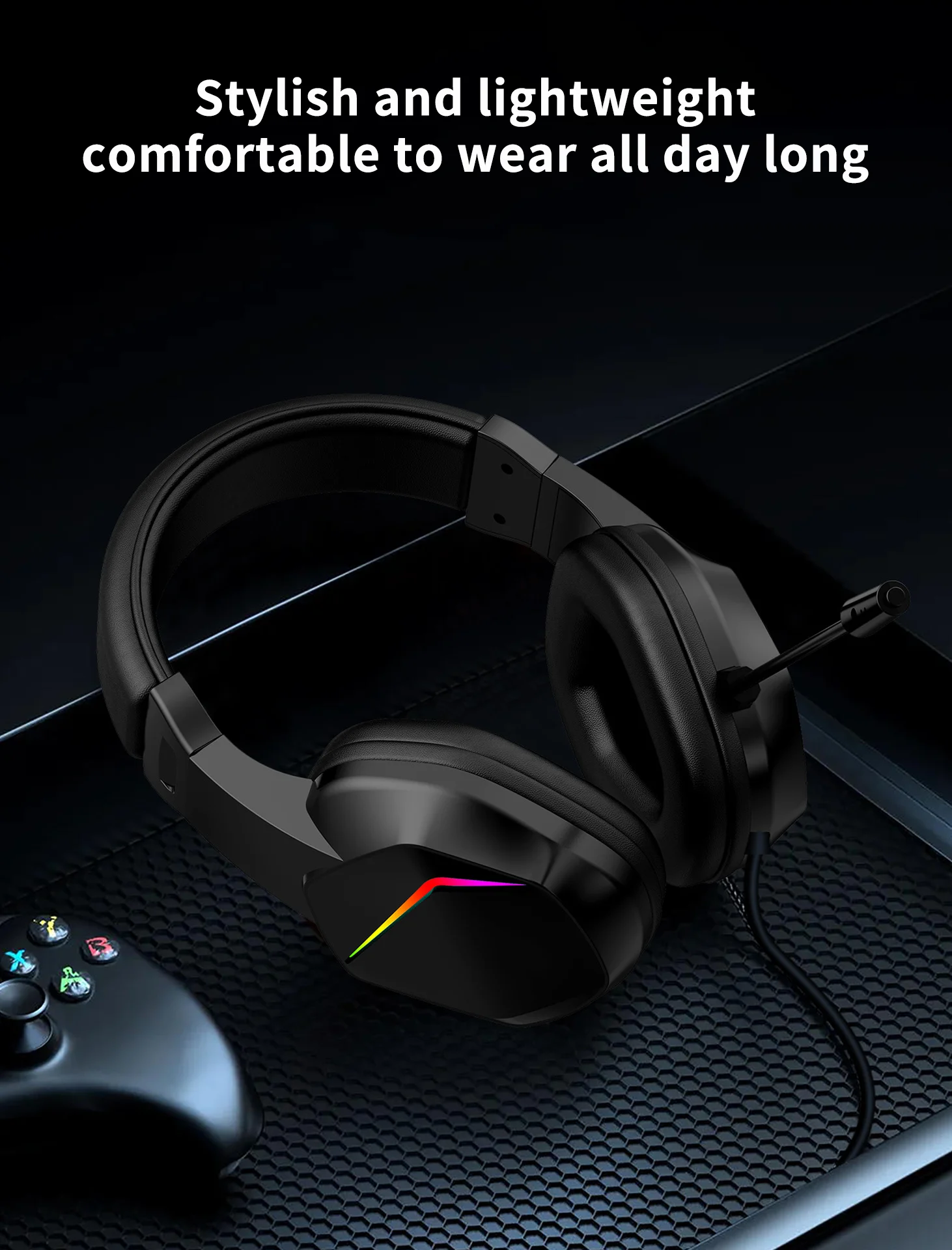 Wired Gaming Headset Microphone Boom Free Calling For Listening To Music And Playing Games Wired Earphone Headset - Image 14
