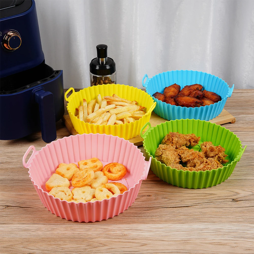 Silicone Air Fryer Liners Pot,Airfryer Basket Cooking Gadgets ,Reusable Baking Tray Non-stick Pizza Pan Oven Kitchen Accessories - Image 5
