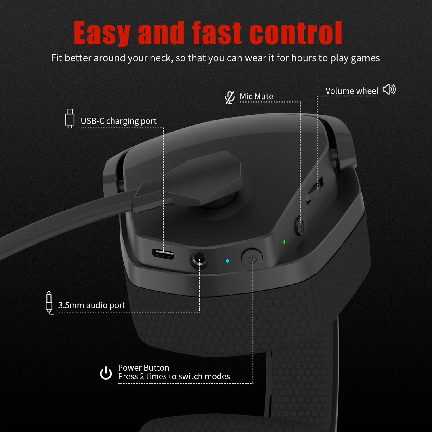 NUBWO G06 2.4G Dual Wireless Gaming Headset 5ms Low Latency 7.1 Surround ENC Mic For PC PS4 PS5 Gaming Bluetooth Headphones - Image 25