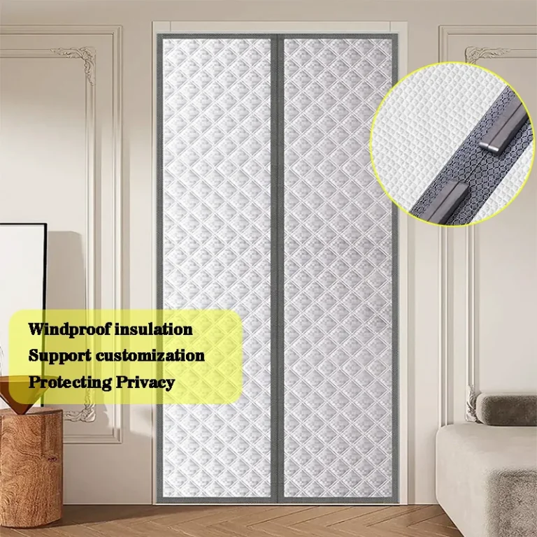 Gray magnetic cotton door curtain, thickened, warm, windproof, partition curtain, soundproof, cold proof, blackout curtain