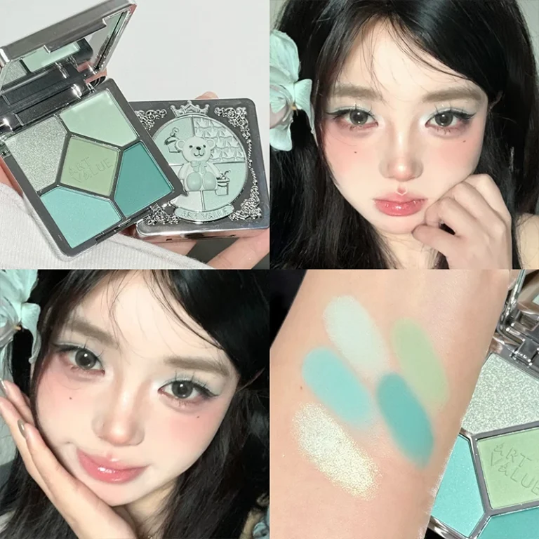 S6f341f1811b74baeabf4d454feb209b6L.webp 5 Colors Eyeshadow Palette Purple Glitter Pearlescent Matte Eye Shadow Shimmer Makeup Long Lasting Women Beauty Eye Cosmetics