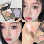 S7332b873b0134eb2aaad0391e86f75d29.webp 5 Colors Eyeshadow Palette Purple Glitter Pearlescent Matte Eye Shadow Shimmer Makeup Long Lasting Women Beauty Eye Cosmetics
