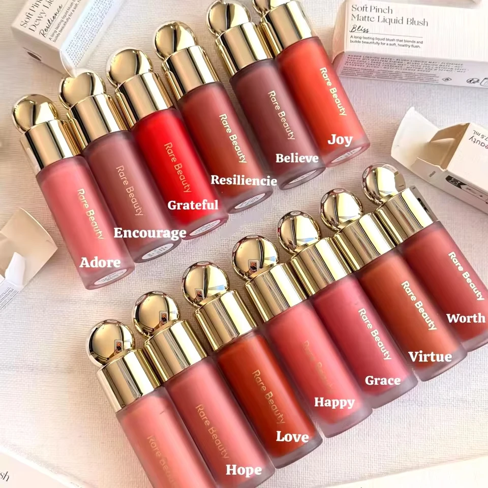 Rare Beauty Long-lasting Ultra-pigmented Liquid Blush Mistake-proof Seamless Airy Lightweight Worth Virtue Hope Joy Blush Makeup - Image 3