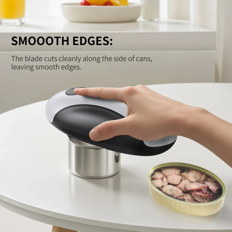S77fd0cfd2d8b4939938e7000f68f4d401.webp Compact Automatic Electric Can Opener One Touch Portable Kitchen Tool for Jar & Bottle Easy Storage Can Opener Rechargeable