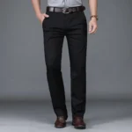 S7a0a7b4fdfd24ae19ffe67c4e7e17a5el.webp Classic Style Summer Men's Thin Cotton Casual Pants Business Fashion Stretch Loose Straight Beige Trousers Male Brand Clothes