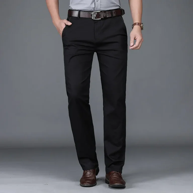 S7a0a7b4fdfd24ae19ffe67c4e7e17a5el.webp Classic Style Summer Men's Thin Cotton Casual Pants Business Fashion Stretch Loose Straight Beige Trousers Male Brand Clothes