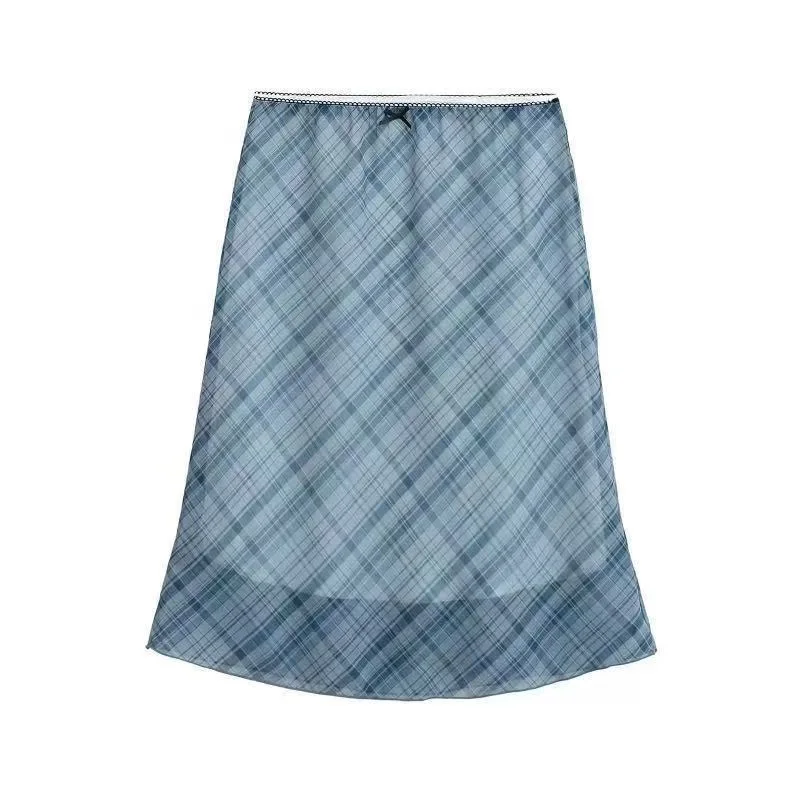 Spring Summer Women's Long Skirt High Waist A-line Skirt Ladies Korean Fashion Solid Pink Fishtail Skirts for Women - Image 4