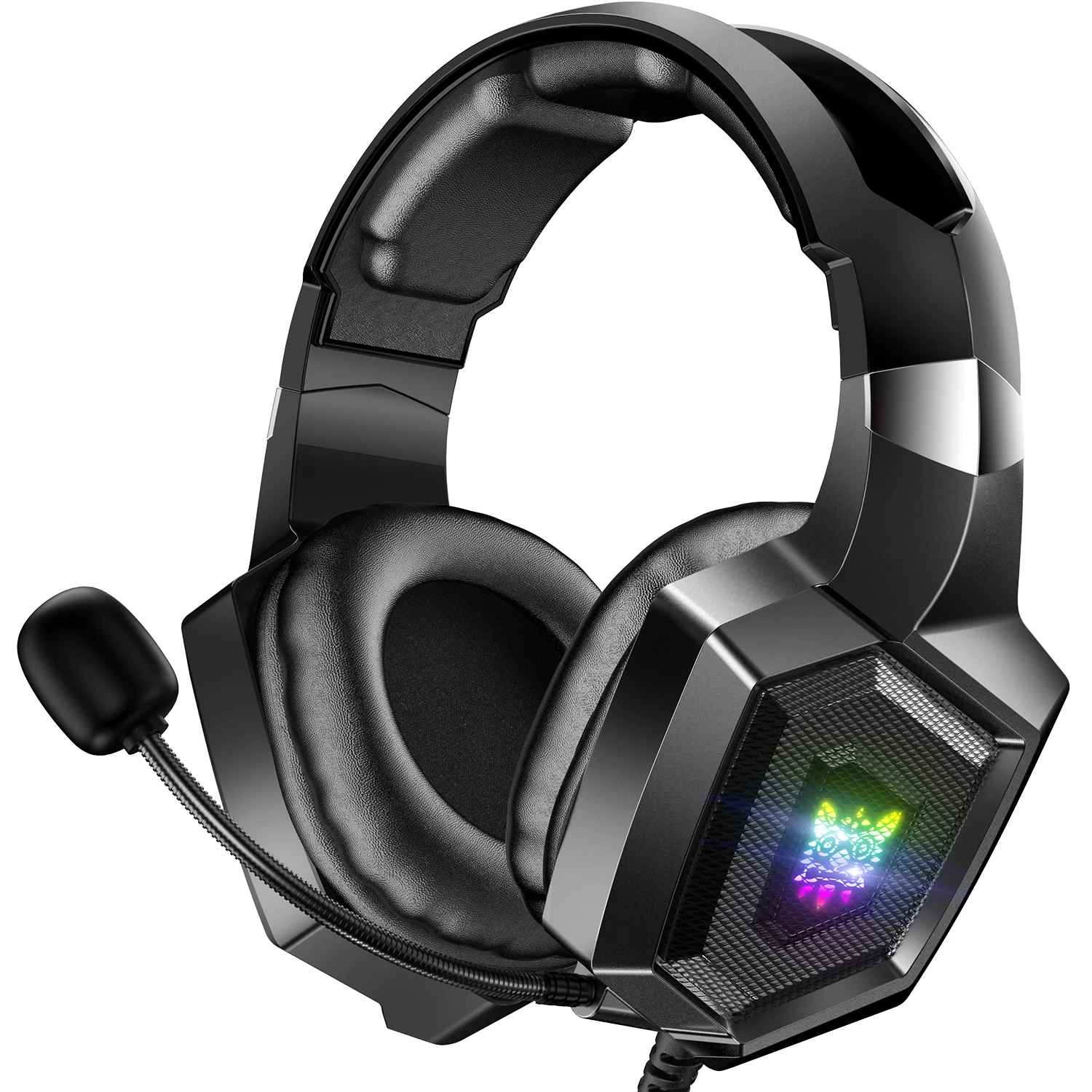 ONIKUMA K8 Gaming Headphones with Flexible HD Mic RGB Light Surround Sound Over-Ear Wired Headset Gamer for PC Gaming Xbox - Image 8