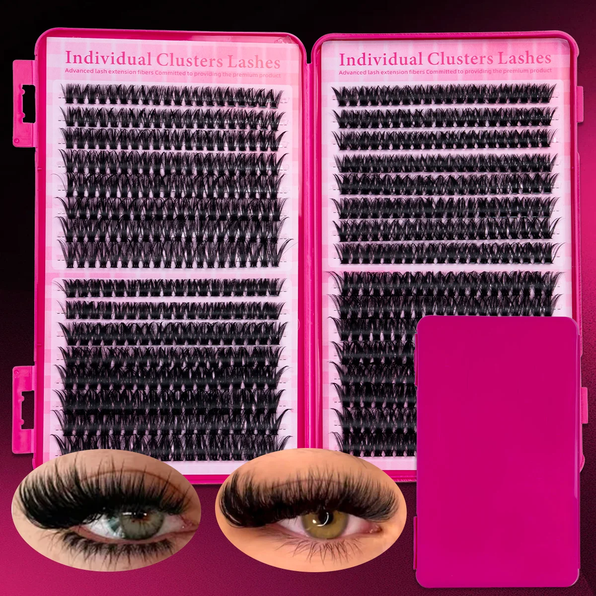 DIY Cluster Lash Large Capacity Mixed Lengths Curl Dense Eyelash Extension 3D Wispy Lash Suitable for Party and Stage Makeup - Image 8