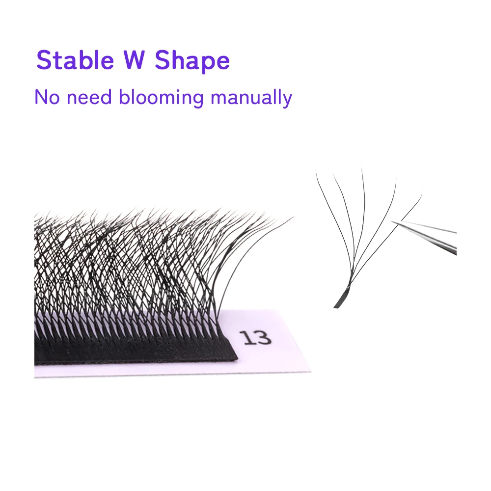 LUKATME 5D W Eyelash Extensions C/D Curl 8-15mm W Shaped 5D Fans False Lashes Mega Volume 5D Eyelash for Makeup - Image 2