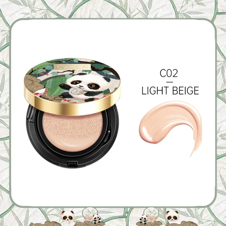 S821537ec2acc4b16a0a82a6eefbbf830a.webp CATKIN Panda Land Full Coverage Cushion Fondation, Breathable Hydrating Nourishing Poreless Face Makeup Save for Sensitive Skin