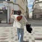 S8493a1a2050e49439bb489fe914a7c84j.webp Y2k Style White Oversized T Shirt Women Fashion Backless Heart Cutout Red Trim Half Sleeve Tops Summer Casual Streetwear Outfits